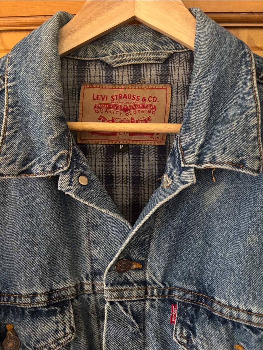 Levi’s vintage flannel-lined denim jacket - Picture 2 of 3